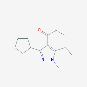 1-(3-Cyclopentyl-1-methyl-5-vinyl-1H-pyrazol-4-yl)-2-methylpropan-1-one - 