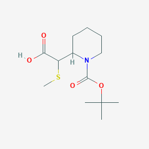2-(1-(tert-Butoxycarbonyl)piperidin-2-yl)-2-(methylthio)acetic acid - 