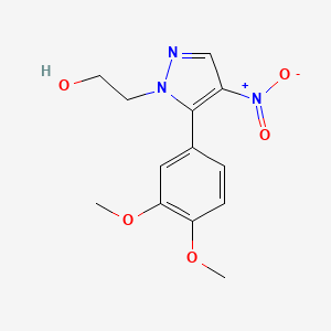 2-(5-(3,4-Dimethoxyphenyl)-4-nitro-1H-pyrazol-1-yl)ethanol - 
