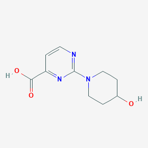 2-(4-Hydroxypiperidin-1-yl)pyrimidine-4-carboxylic acid - 