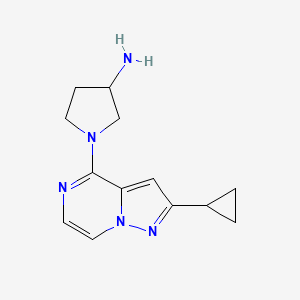 1-(2-Cyclopropylpyrazolo[1,5-a]pyrazin-4-yl)pyrrolidin-3-amine - 