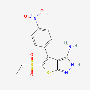 5-(Ethylsulfonyl)-4-(4-nitrophenyl)-1H-thieno[2,3-c]pyrazol-3-amine - 