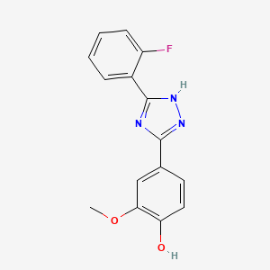 4-(3-(2-Fluorophenyl)-1H-1,2,4-triazol-5-yl)-2-methoxyphenol - 