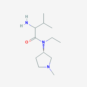 2-amino-N-ethyl-3-methyl-N-[(3S)-1-methylpyrrolidin-3-yl]butanamide - 