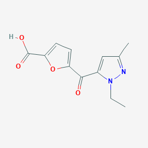 5-(1-Ethyl-3-methyl-1H-pyrazole-5-carbonyl)furan-2-carboxylic acid - 