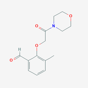 3-Methyl-2-(2-morpholino-2-oxoethoxy)benzaldehyde - 