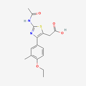 2-(2-Acetamido-4-(4-ethoxy-3-methylphenyl)thiazol-5-yl)acetic acid - 