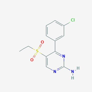 4-(3-Chlorophenyl)-5-(ethylsulfonyl)pyrimidin-2-amine - 