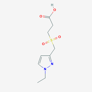 3-(((1-Ethyl-1H-pyrazol-3-yl)methyl)sulfonyl)propanoic acid - 