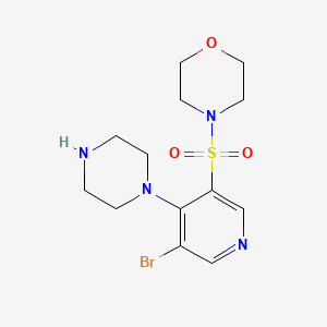 4-((5-Bromo-4-(piperazin-1-yl)pyridin-3-yl)sulfonyl)morpholine - 