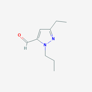 3-Ethyl-1-propyl-1H-pyrazole-5-carbaldehyde - 