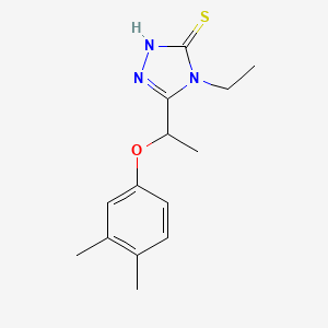 5-[1-(3,4-dimethylphenoxy)ethyl]-4-ethyl-4H-1,2,4-triazole-3-thiol - 588673-85-2