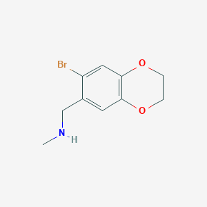1-(7-Bromo-2,3-dihydrobenzo[b][1,4]dioxin-6-yl)-N-methylmethanamine - 