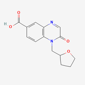 2-Oxo-1-((tetrahydrofuran-2-yl)methyl)-1,2-dihydroquinoxaline-6-carboxylic acid - 