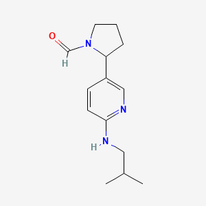 2-(6-(Isobutylamino)pyridin-3-yl)pyrrolidine-1-carbaldehyde - 