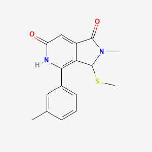 2-Methyl-3-(methylthio)-4-(m-tolyl)-2,3-dihydro-1H-pyrrolo[3,4-c]pyridine-1,6(5H)-dione - 