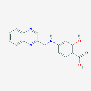 2-Hydroxy-4-{[(quinoxalin-2-yl)methyl]amino}benzoic acid - 62294-89-7