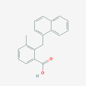 3-Methyl-2-[(naphthalen-1-yl)methyl]benzoic acid - 86802-66-6