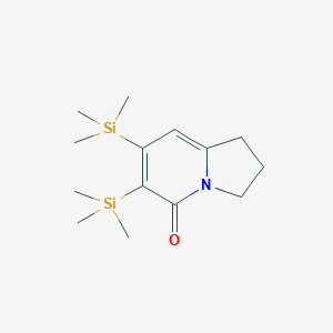 6,7-Bis(trimethylsilyl)-2,3-dihydroindolizin-5(1H)-one - 88761-32-4
