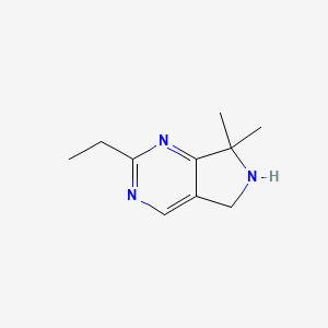 2-Ethyl-7,7-dimethyl-6,7-dihydro-5H-pyrrolo[3,4-D]pyrimidine - 