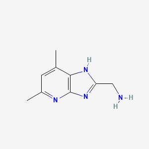 (5,7-Dimethyl-3H-imidazo[4,5-b]pyridin-2-yl)methanamine - 