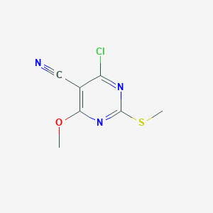 4-Chloro-6-methoxy-2-(methylthio)pyrimidine-5-carbonitrile - 
