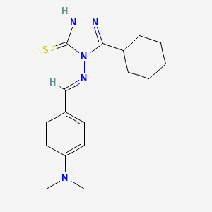 5-Cyclohexyl-4-((4-(dimethylamino)benzylidene)amino)-4H-1,2,4-triazole-3-thiol - 