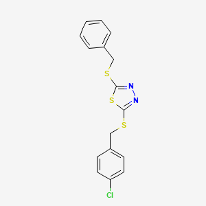 2-(Benzylsulfanyl)-5-[(4-chlorobenzyl)sulfanyl]-1,3,4-thiadiazole - 