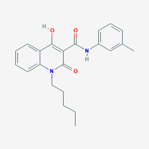 4-Hydroxy-2-oxo-1-pentyl-N-(m-tolyl)-1,2-dihydroquinoline-3-carboxamide - 300716-16-9