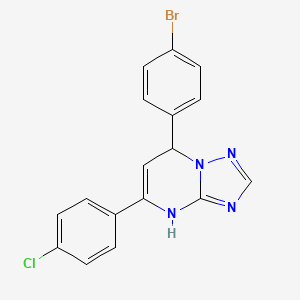 7-(4-Bromophenyl)-5-(4-chlorophenyl)-4,7-dihydro(1,2,4)triazolo(1,5-A)pyrimidine - 302904-06-9