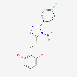 3-(4-Chlorophenyl)-5-((2,6-difluorobenzyl)thio)-4H-1,2,4-triazol-4-amine - 577790-80-8