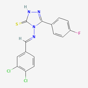 4-((3,4-Dichlorobenzylidene)amino)-5-(4-fluorophenyl)-4H-1,2,4-triazole-3-thiol - 675840-53-6