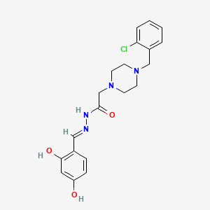 2-(4-(2-Chlorobenzyl)-1-piperazinyl)-N'-(2,4-dihydroxybenzylidene)acetohydrazide - 