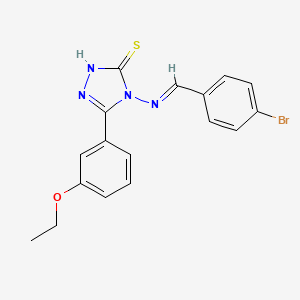 4-((4-Bromobenzylidene)amino)-3-(3-ethoxyphenyl)-1H-1,2,4-triazole-5(4H)-thione - 613249-70-0