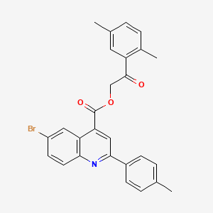2-(2,5-Dimethylphenyl)-2-oxoethyl 6-bromo-2-(p-tolyl)quinoline-4-carboxylate - 355421-84-0
