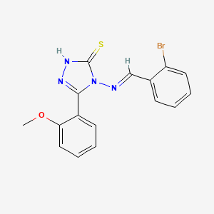 4-((2-Bromobenzylidene)amino)-3-(2-methoxyphenyl)-1H-1,2,4-triazole-5(4H)-thione - 478256-74-5
