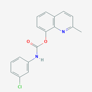 2-Methyl-8-quinolyl N-(3-chlorophenyl)carbamate - 14577-78-7