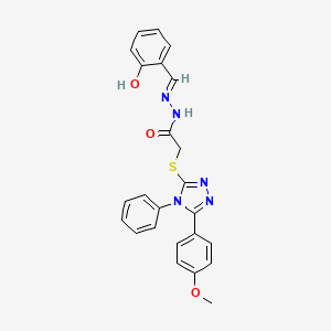 N'-[(E)-(2-hydroxyphenyl)methylidene]-2-{[5-(4-methoxyphenyl)-4-phenyl-4H-1,2,4-triazol-3-yl]sulfanyl}acetohydrazide - 