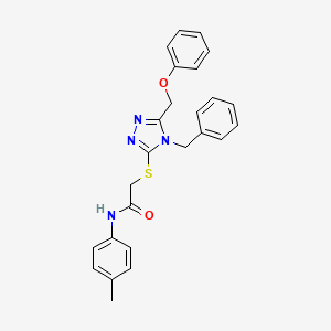 2-{[4-benzyl-5-(phenoxymethyl)-4H-1,2,4-triazol-3-yl]sulfanyl}-N-(4-methylphenyl)acetamide - 483968-95-2