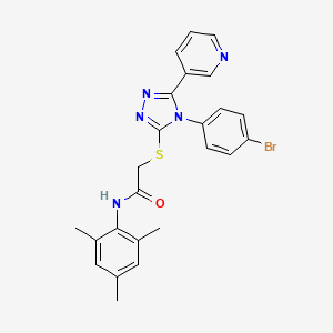 2-((4-(4-Bromophenyl)-5-(pyridin-3-yl)-4H-1,2,4-triazol-3-yl)thio)-N-mesitylacetamide - 761409-60-3