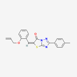 (5E)-5-[2-(Allyloxy)benzylidene]-2-(4-methylphenyl)[1,3]thiazolo[3,2-B][1,2,4]triazol-6(5H)-one - 606959-55-1