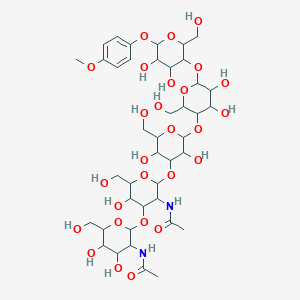 N-[2-[3-acetamido-2-[2-[6-[4,5-dihydroxy-2-(hydroxymethyl)-6-(4-methoxyphenoxy)oxan-3-yl]oxy-4,5-dihydroxy-2-(hydroxymethyl)oxan-3-yl]oxy-3,5-dihydroxy-6-(hydroxymethyl)oxan-4-yl]oxy-5-hydroxy-6-(hydroxymethyl)oxan-4-yl]oxy-4,5-dihydroxy-6-(hydroxymethyl)oxan-3-yl]acetamide - 