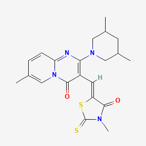 (Z)-5-((2-(3,5-dimethylpiperidin-1-yl)-7-methyl-4-oxo-4H-pyrido[1,2-a]pyrimidin-3-yl)methylene)-3-methyl-2-thioxothiazolidin-4-one - 