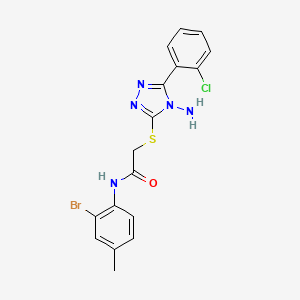 2-{[4-amino-5-(2-chlorophenyl)-4H-1,2,4-triazol-3-yl]sulfanyl}-N-(2-bromo-4-methylphenyl)acetamide - 