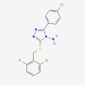 3-[(6-Chloro-2-fluorophenyl)methylthio]-5-(4-chlorophenyl)-1,2,4-triazole-4-yl amine - 
