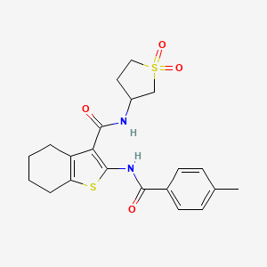 N-(1,1-dioxidotetrahydrothiophen-3-yl)-2-{[(4-methylphenyl)carbonyl]amino}-4,5,6,7-tetrahydro-1-benzothiophene-3-carboxamide - 