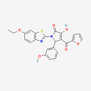 1-(6-Ethoxybenzothiazol-2-yl)-4-(2-furylcarbonyl)-3-hydroxy-5-(3-methoxyphenyl)-3-pyrrolin-2-one - 
