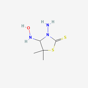 3-Amino-4-(hydroxyamino)-5,5-dimethyl-1,3-thiazolidine-2-thione - 112475-86-2