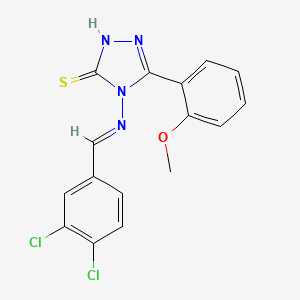 4-((3,4-Dichlorobenzylidene)amino)-5-(2-methoxyphenyl)-4H-1,2,4-triazole-3-thiol - 478256-68-7