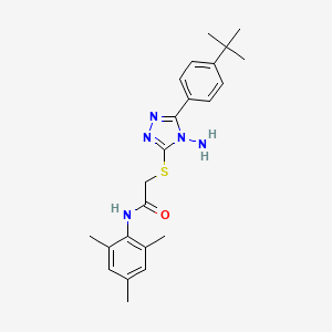2-{4-amino-5-[4-(tert-butyl)phenyl](1,2,4-triazol-3-ylthio)}-N-(2,4,6-trimethy lphenyl)acetamide - 